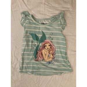 Size 5 Disney girls clothes - 1 piece T shirt | striped Ariel theme